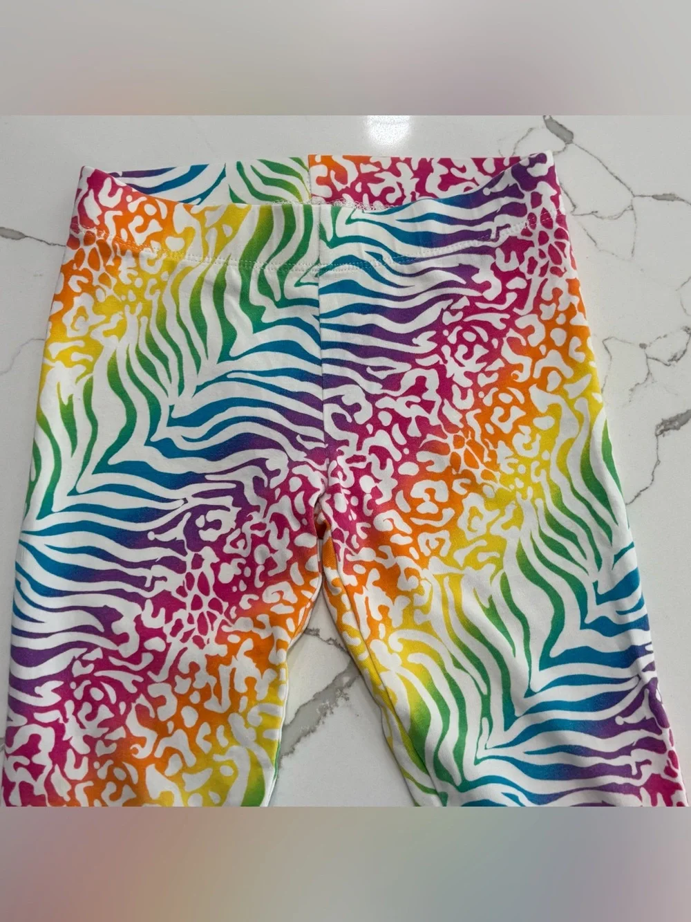 The Children’s Place Kids Rainbow Animal Print Stretch Leggings Girls Small 5/6